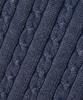 TRILLION Vintage Washed Cable Half Sleeve Knit [Navy Blue]