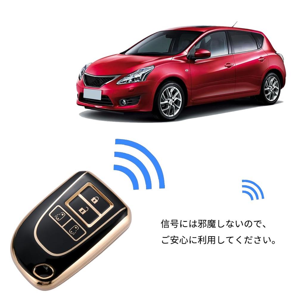 Kinotaka Специальный чехол для ключа Toyota Hiace 200 Series, 4 кнопки, сдвижной с обеих сторон, HIACE