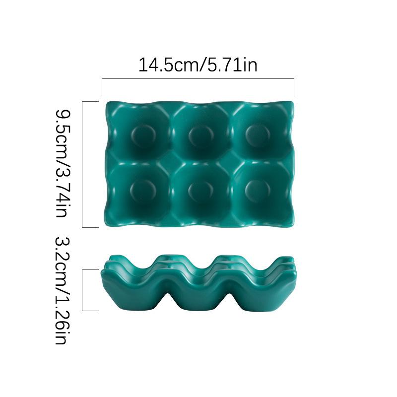 6 сеток, держатель для яиц, керамический противоскользящий ящик для яиц, холодильник, противоударный держатель для яиц, ящик для хранения, организация домашнего хранения