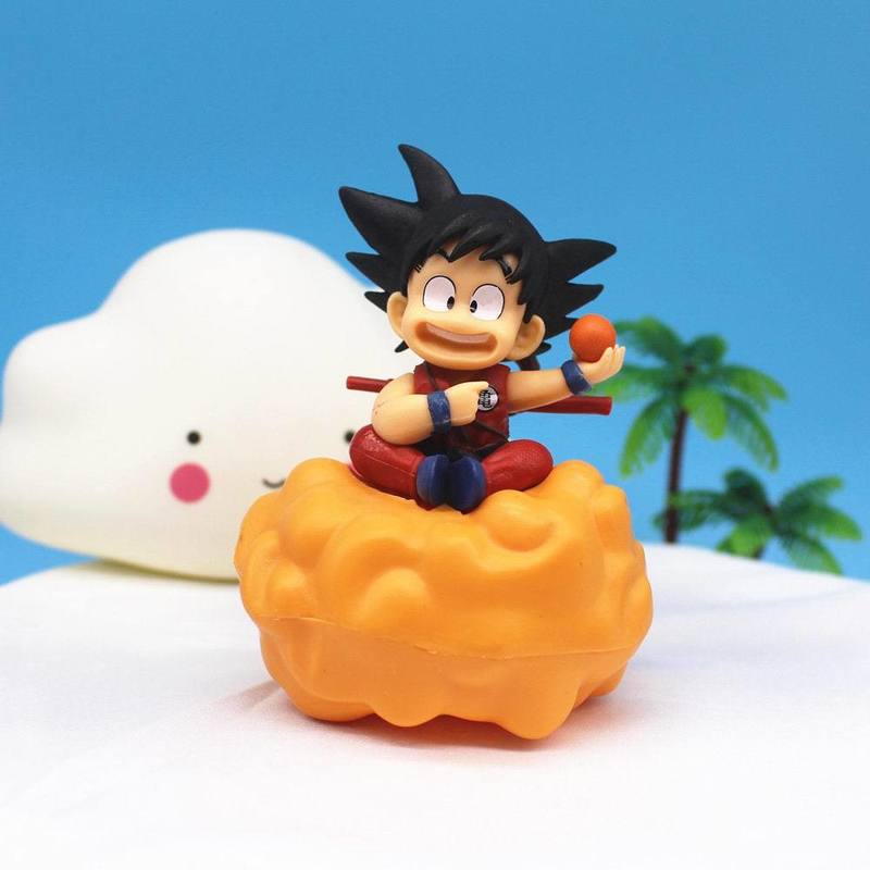 Doll Kawaii Goku Flying Nimbus Figurine Cake Topper Ornament Home Decor Micro Landscape Anime Fans Decoration Toys