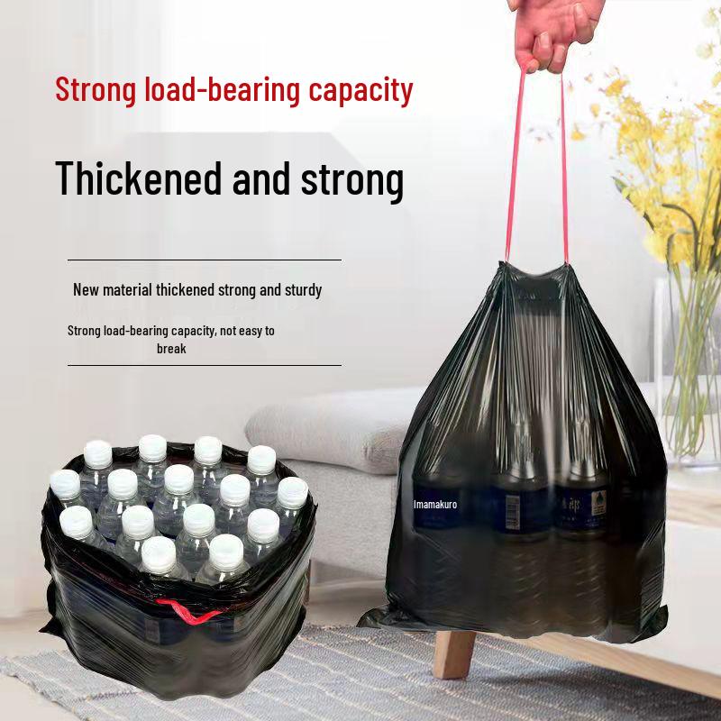 Large Disposable Drawstring Garbage Bags for Household Use