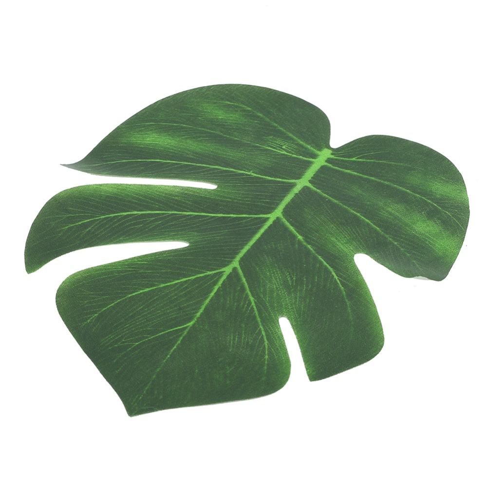 24pcs DIY Accessories Simulation Green Leaves Medium Size Artificial Monstera Leaves Home Decor