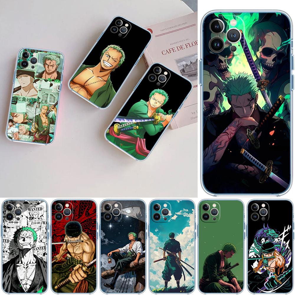 One Piece Zoro Soft Shell Transparent Phone Case for Motorola Moto G7 G8 G9 G84 G85 G73 G24 G15 Z2 Play Power Plus
