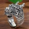 Винтажное кольцо, мужское индивидуальное кольцо зодиака Король Драконов, дизайн, открывающееся доминирующее кольцо, мужские аксессуары для указательного пальца для бойфренда