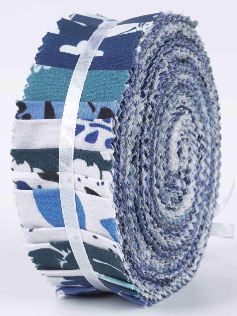 Soimoi 40Pcs Floral Artistic Print Cotton Precut Fabrics For Quilting Craft Strips 2.5x42inches Jelly Roll -