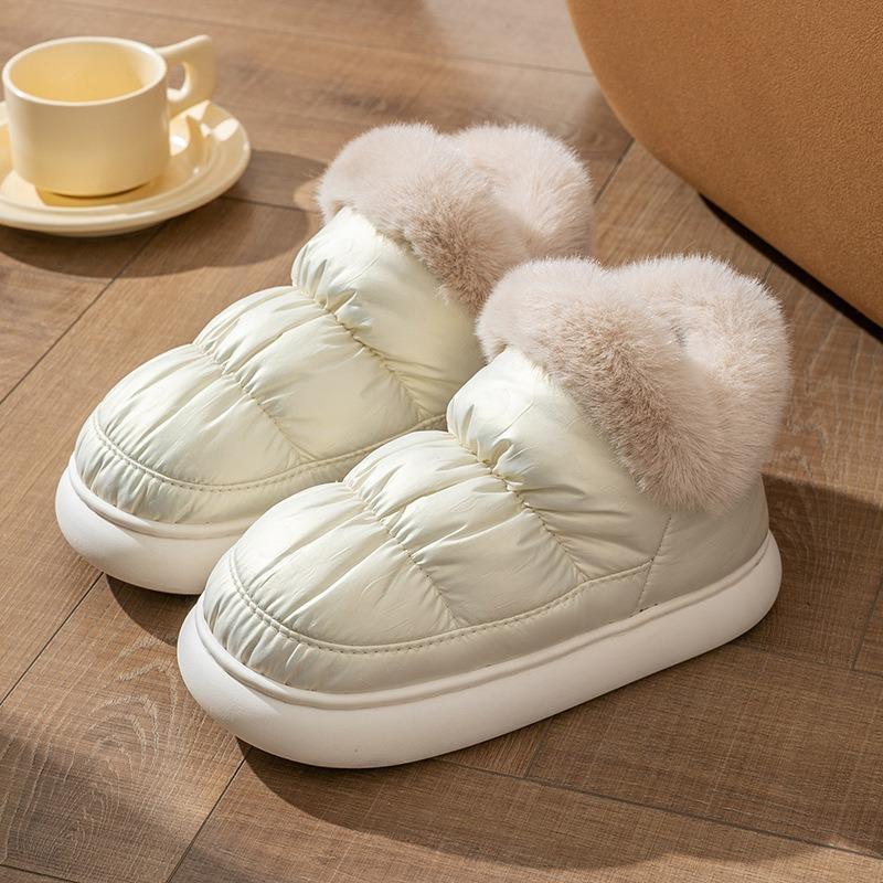 Хлопковая обувь для мужчин и женщин зимой, подходит для использования дома в помещении с толстым бархатом и теплыми хлопковыми сапогами