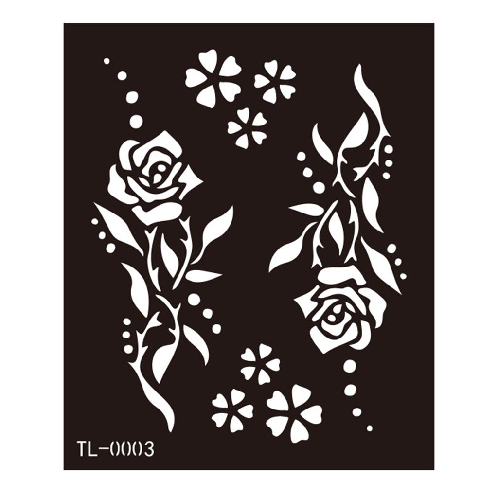 Трафареты для татуировок хной Трафареты для рисования на лице и теле Шаблоны для татуировок хной Временные наклейки для татуировок Многоразовые