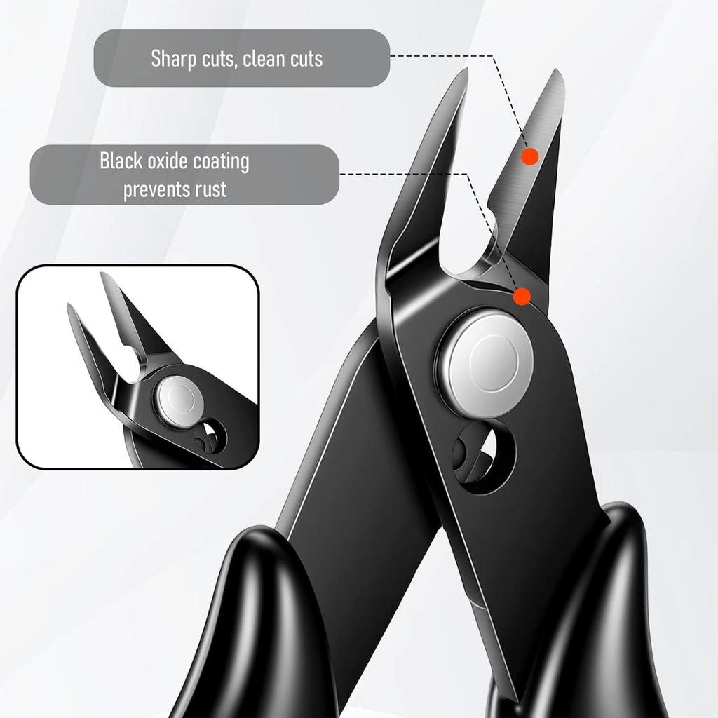 Mini Hair Extension Plier, Flush Wire Cutter Small Hair Pliers with an Opening Spring Keratin Cutting Pliers with an Opening Spring, Hairs Extensions