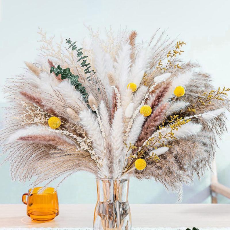 Source Yunnan Dried Flower Bouquet Combination, Real Flower Pampas Grass Home Decoration Reed Rabbit Tail Grass Dried Flowers