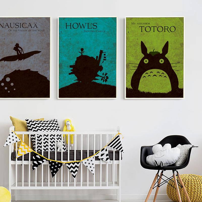Коллекция японских анимационных фильмов, холст, живопись, художественный принт, постер, изображение, домашний декор, фреска