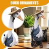 Creative Duck Statue Resin Geese Sculpture With Outfits Delicate Indoor Living Room Art Outside Decoration For Garden Lawn Patio