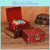 Girl Vintage Wooden Storage Box With Lid Jewelry And Accessories Organization