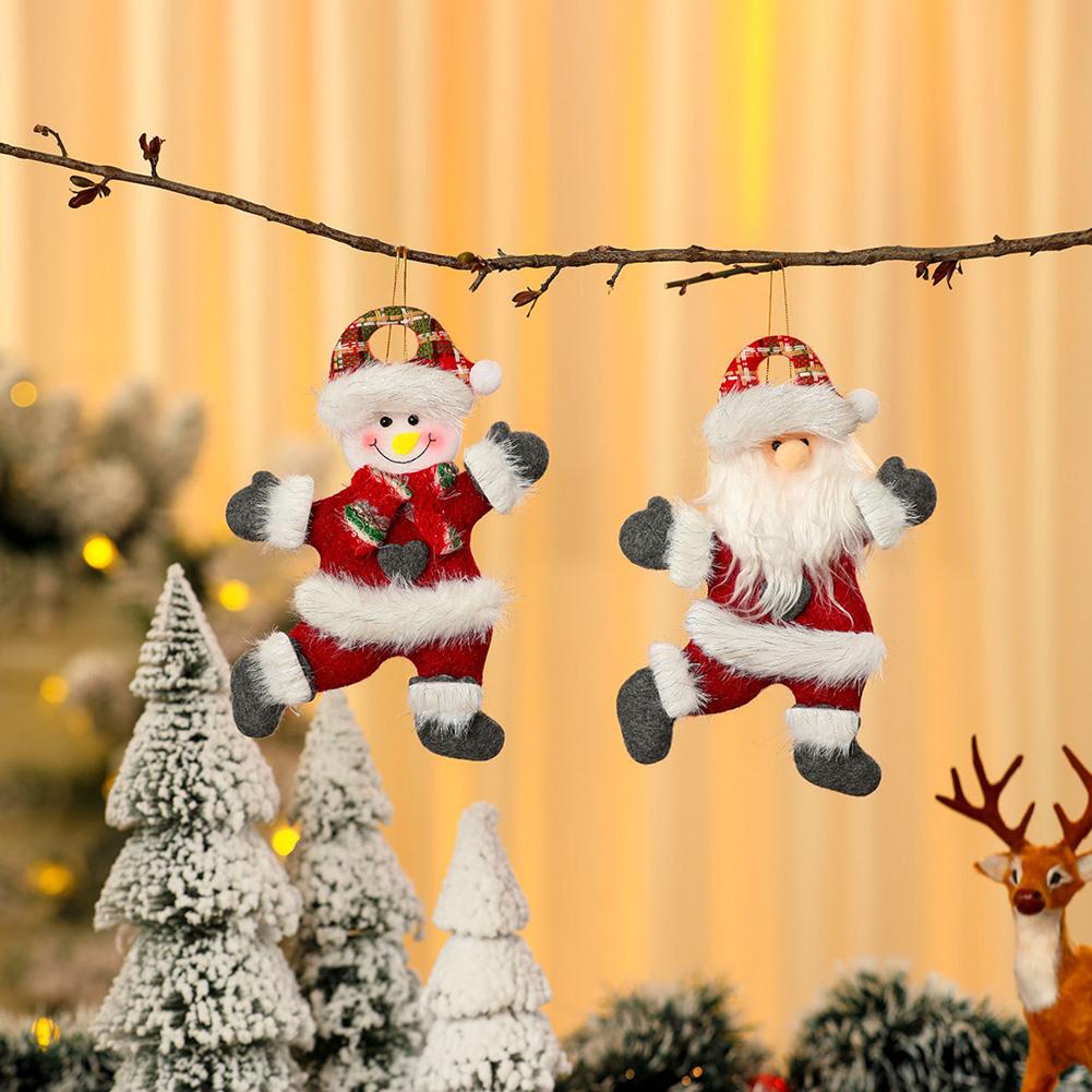 Рождественские плюшевые куклы-украшения, тканевые куклы-подвески, коллекция, рождественские маленькие подарки, украшения для рождественской елки, подвесные украшения