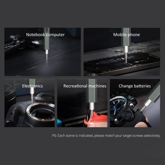 Электрическая прецизионная отвертка Мощный магнитный двигатель Высокоскоростные перезаряжаемые биты для отверток Намагничиватель/размагничиватель Прецизионный