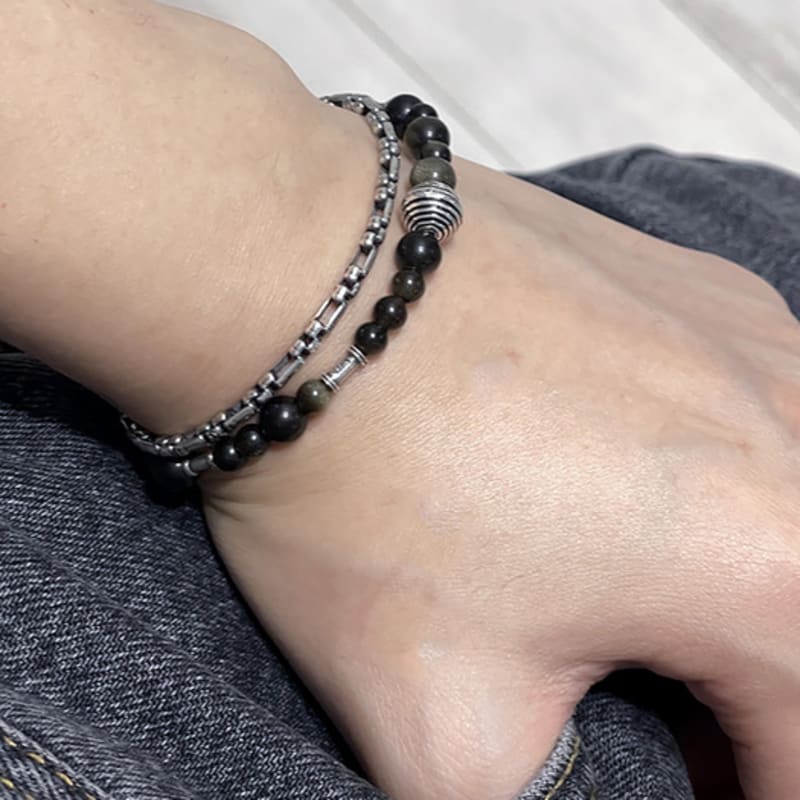 Easy Thingz Obsidian Bracelet