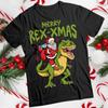 Funny Mens and Womens Dinosaur Santa Rexmas Christmas T-Shirt Tee #MC