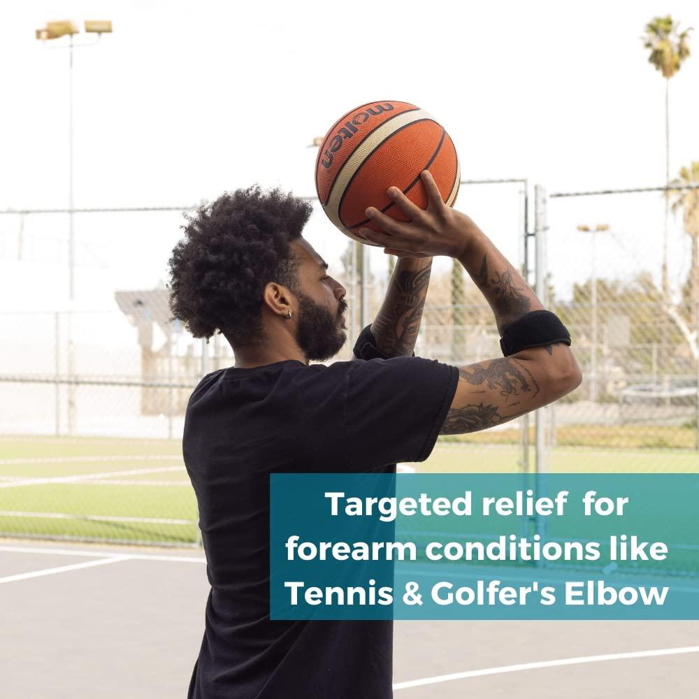 Bracetop 1Pc Tennis Elbow Brace For Tendonitis,Forearm Pain,Golf Elbow Support,Arm Strap Band With Compression Pad For Men Women