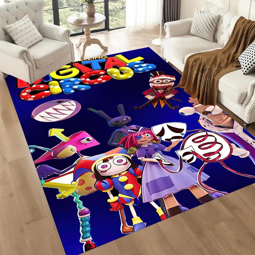 Digital Circus Carpet Perfect for Game Room Kitchen Dining Room Playrooms Antislip Carpet Anime Office Decor Spiritual Gift