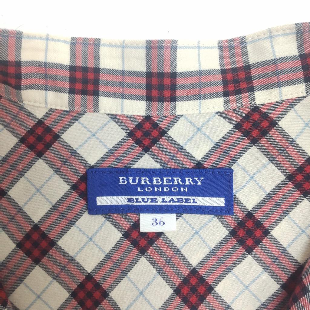 Burberry ПЛАТЬЕ С ПЯТЬЮ РУКАВАМИ-БАЛЛОНАМИ СИНИЙ ЛЕЙБЛ [36/S] Деталь с оборкой(ИСПОЛЬЗОВАЛ)