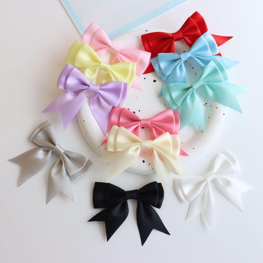 Double-Layer 8-Minute Polyester Swallowtail Ribbon Waist Bow and Headdress Accessory