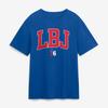 Men's LeBron James Royal Philadelphia 76ers Varsity Initials T-Shirt Oversized Streetwear Training Sports Jersey Short Sleeved Female Male Clothing