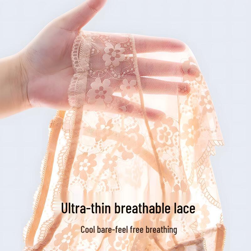 Tingmei Lace High-Waist Seamless Breathable Underwear (3-Pack)