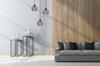 Elegant Chrome Hanging Lamp, Glass Shape, Ball