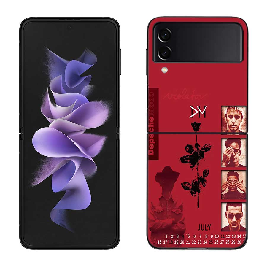 Rock Band Depeches Modes Phone Case For Samsung Z Flip 7 6 5G Galaxy Z Flip 5 4 3 Black Hard Cell Cover Luxury PC Shell Coque
