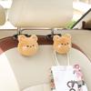 2pcs Cute Bear Rabbit Car Seat Back Hook Storage Headrest Organizer for Food Bag Handbag Decoration Clothes Hanger
