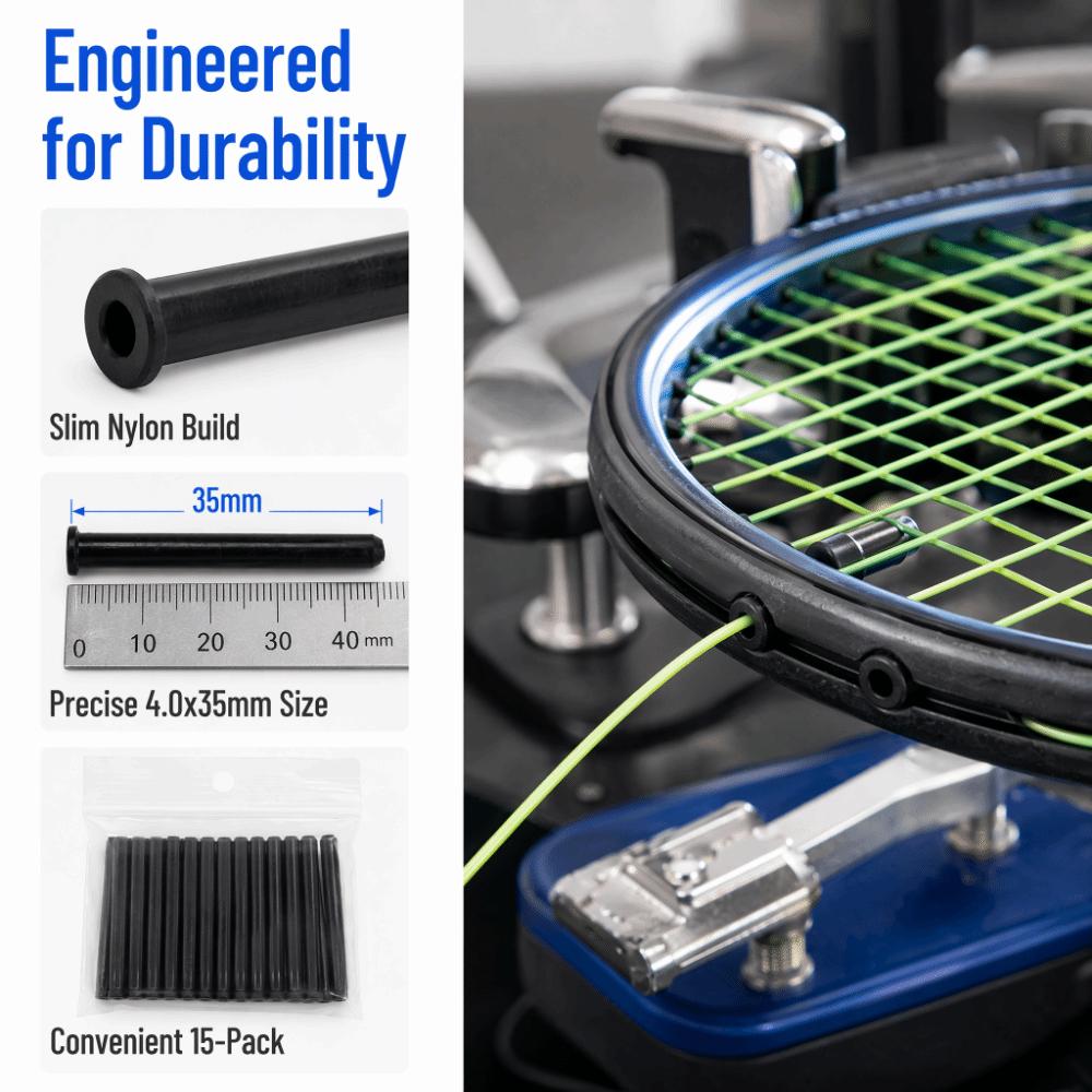 15PCS Nylon Tennis Racket Wire Protection Tube Tennis Racket Grommets Parts Sports Gear Maintenance