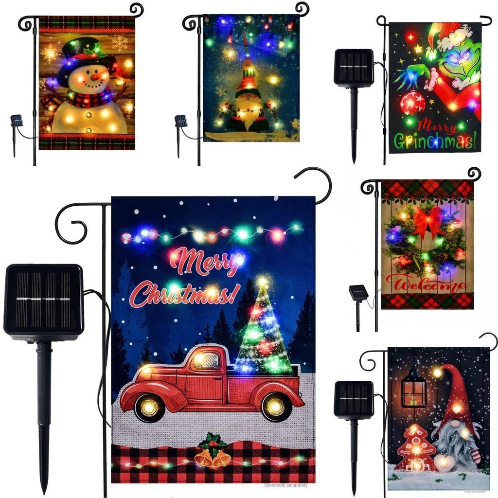 Festive Solar Flag Lights For Outdoor Christmas Decorations With Enchanting Led Effects