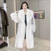 Imitation Mink Fur Coat Women's Imitation Fox Fur Collar Mink Fleece Mid-length Fur Coat