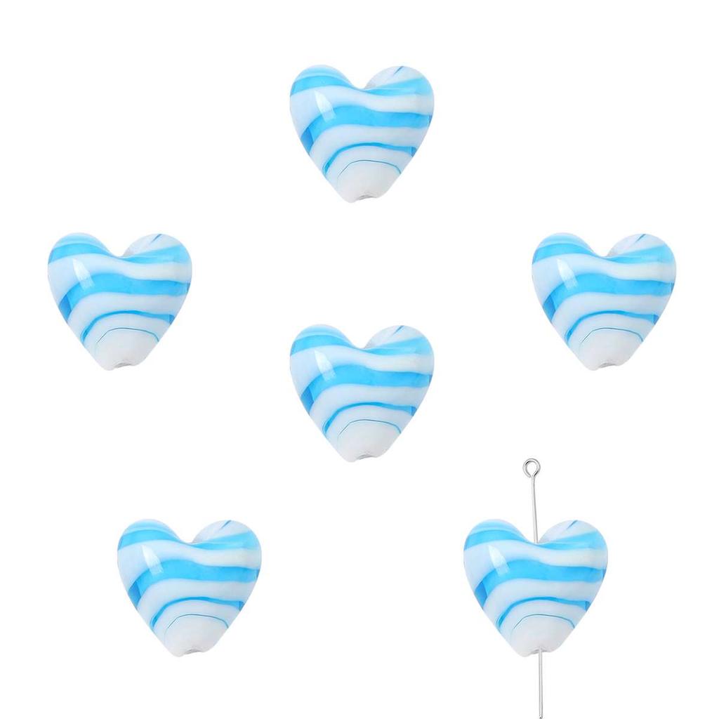 2 шт. глазурованные бусины в виде сердца любви стеклянные бусины-разделители ручная роспись в полоску Шарм для изготовления ювелирных изделий DIY браслет серьги подарки ремесленные аксессуары