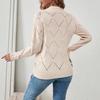 Women S Fashion Pullover Crew Neck Long Sleeve Solid Knit Sweater