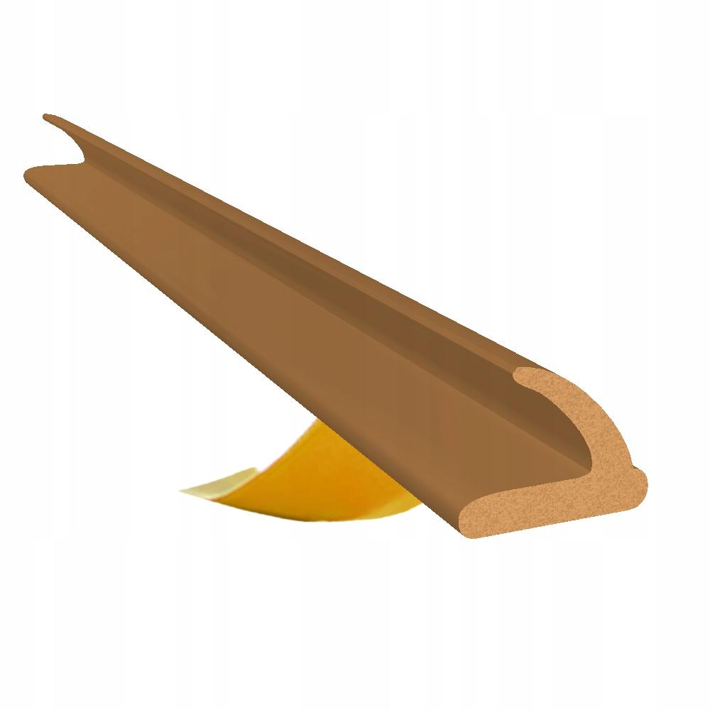 Self-adhesive door window seal V 9X7 mm BROWN