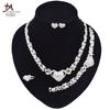 T0245 High Quality 14K Gold Plating Jewelry Women Jewelry Set 14k Gold Plating Diamond XOXO Jewelry Set