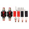12‑24V Inline Circuit Breaker with Manual Reset Fuse Holder Battery Lugs Heat Shrink Tubes for Car Boat Audio System
