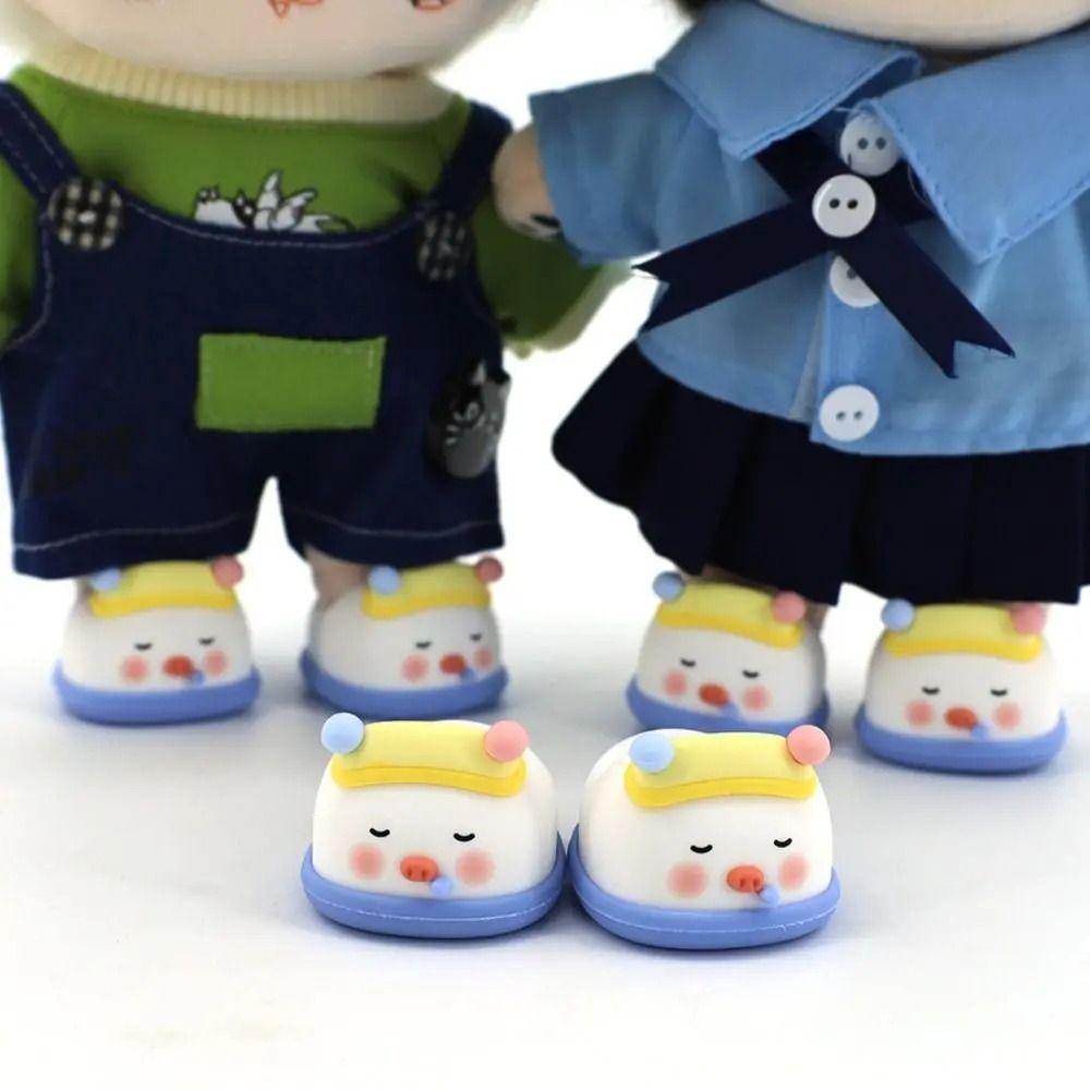 1 pair Animal 20cm Cotton Doll Shoes Hand-made Mini Doll Sandal Standing Cotton Doll Shoes Girls
