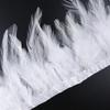 Wholesale Saddle Rooster Feather Fringe Trim Height 8 -10cm Burgundy Rooster Feather Trimming Ribbon Feather Sewing Feather