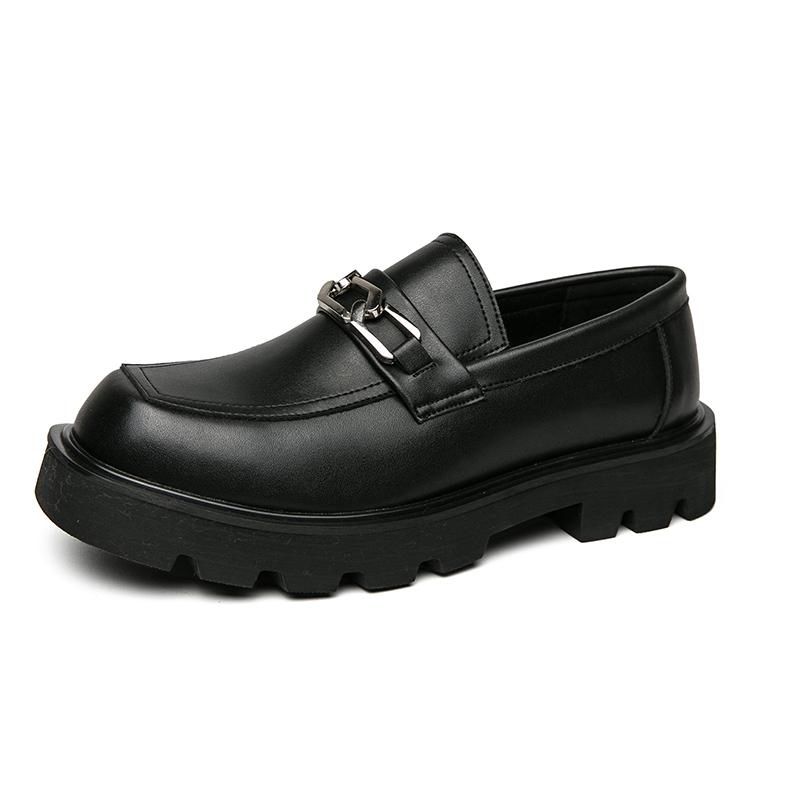 Модные, горячая распродажа, мужские кожаные повседневные оксфорды, роскошные брендовые мужские удобные туфли-парикмахеры, толстая подошва, без застежек, мужские прогулочные туфли