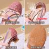 New girls' high-heeled leather shoes, children's shoes for performances and fashion shows, soft-soled flats, preppy style, elegant princess shoes