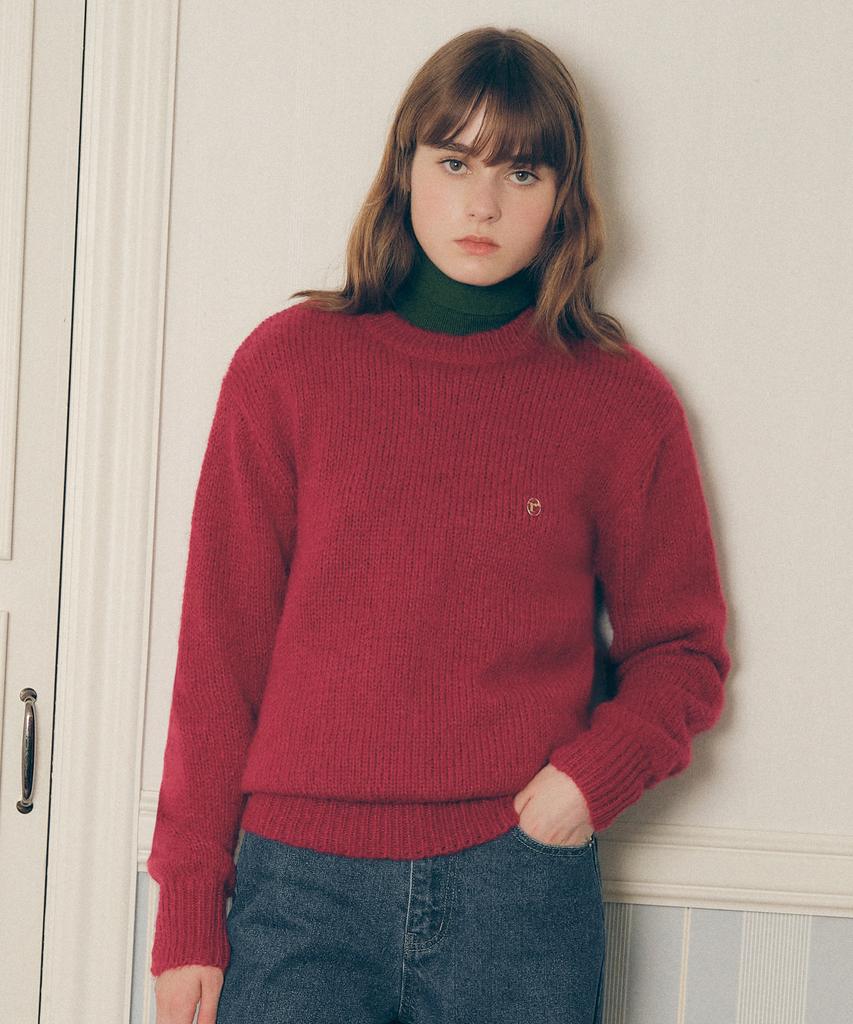 ROLAROLA Hairy Blend Knit Burgundy