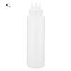 Refillable Squeeze Bottle Food Grade 3 Hole Large Capacity Condiment Bottles for Kitchen
