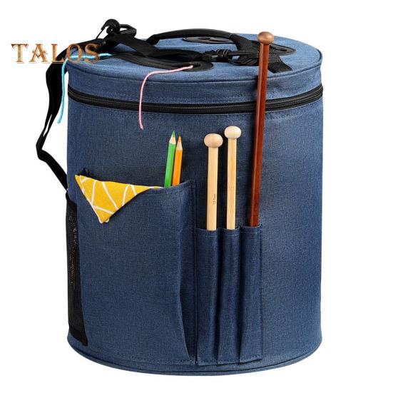 Большая сумка для хранения пряжи. Отверстие на молнии. Сохраняет аккуратность. Прочные швы. Отличные аксессуары для вязания. Чехол с карманами. Хозяйственные товары.