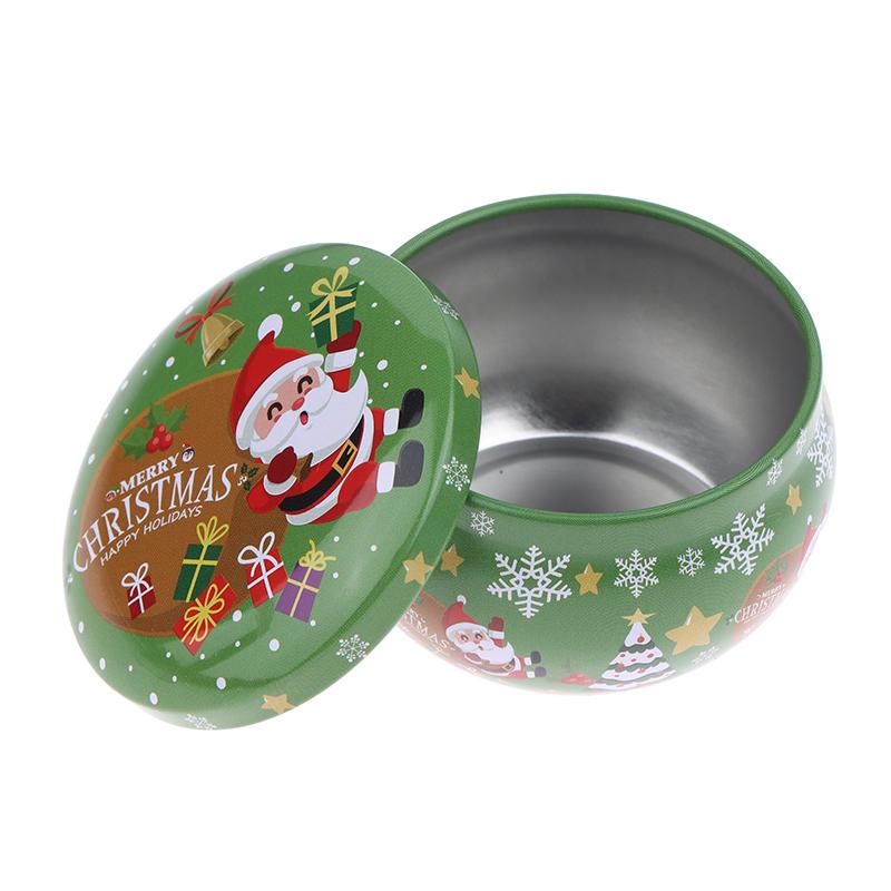 Christmas Tinplate Jars Coffee Tea Spice Candy Jewelry Storage Case Candle Making Containers Decorations Box Party Gift Jars