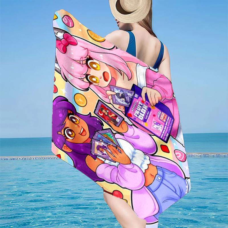 Purple Powerhouse Beach Towel, Super Soft Microfiber, Gift for Her/Him, Birthday, for Pool, Beach, Travel, Home Decor Fan gifts