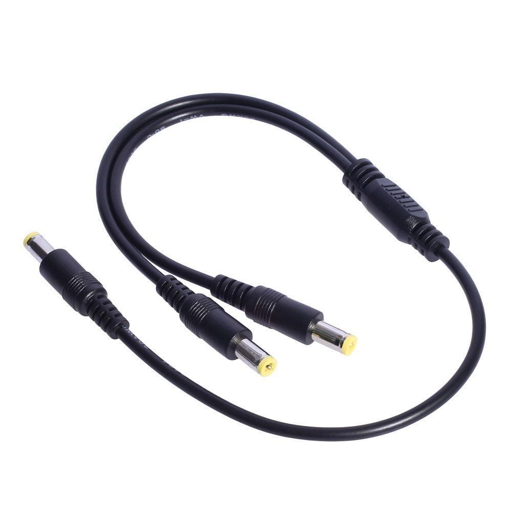 Male to 2 Male Power Cord 5.5mm*2.5mm Adapter Connector Professional Way Splitter Electronics