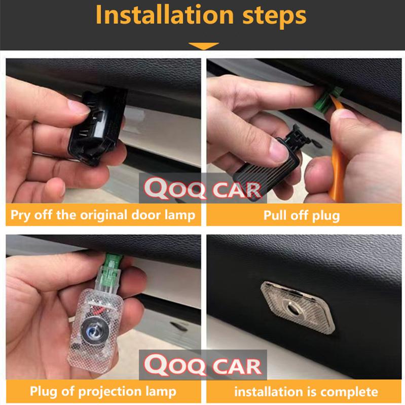 2 шт. светодиодный HD логотип для Polestar 1 Polestar 2 автомобильный дверной светильник, проектор, призрачный теневой свет, приветственный свет, вежливая атмосфера