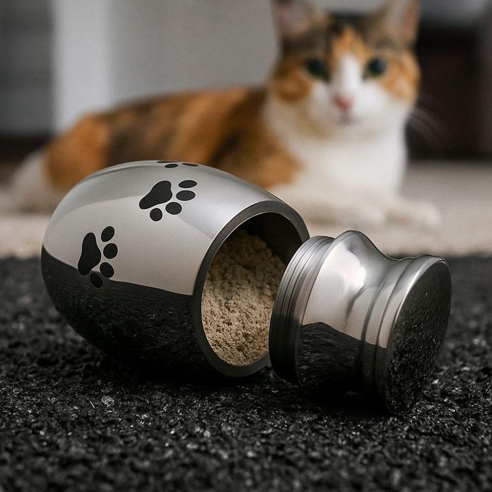Waterproof Pet Cremation Urns Stainless Steel Keepsake Burial Jar Sympathy Gift