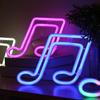 Musical Note Shape LED Lights Sign Bright PC Luminous Night Wall Neon Light for Bar